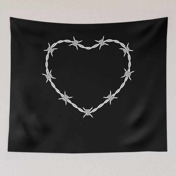 Item preview, Barbed Wire Heart Grunge Punk Goth Gothic Egirl Aesthetic Goth Black Style designed and sold by Reign Of Darkness.