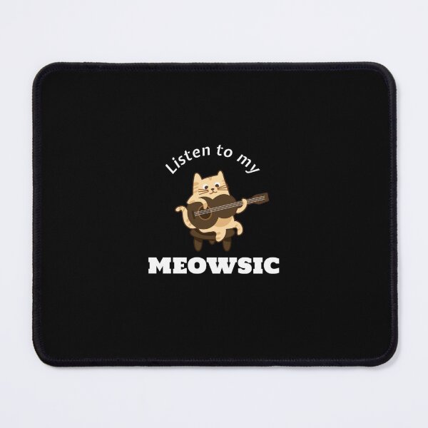 Item preview, Funny Cat Playing Guitar Pun Listen To My Meowsic designed and sold by catchyology.
