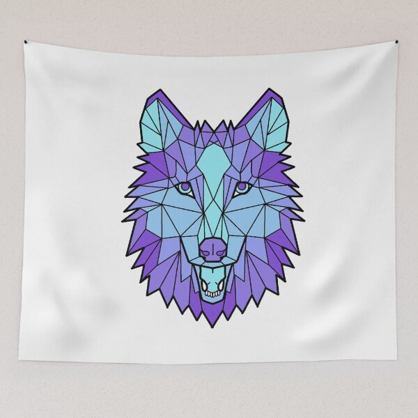 Item preview, Geometric Wolf Print - Blue designed and sold by Sochijelly.