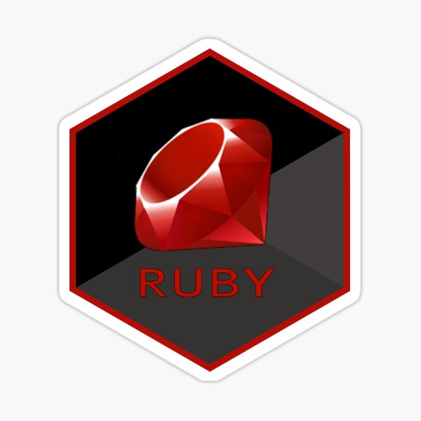 hexagonal ruby Sticker