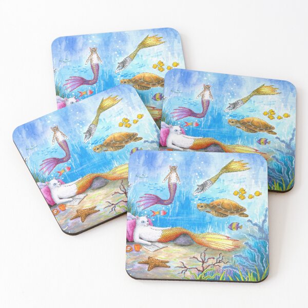 Item preview, Cat Mermaid 31 Sea Turtle Fantasy designed and sold by artbylucie.