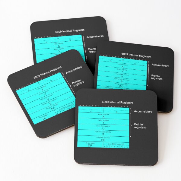 Item preview, 6809 Internal Registers (White Text) designed and sold by softwareguru.