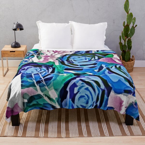 Item preview, Chunky Blue Roses with Pink designed and sold by TheSplitWindow.