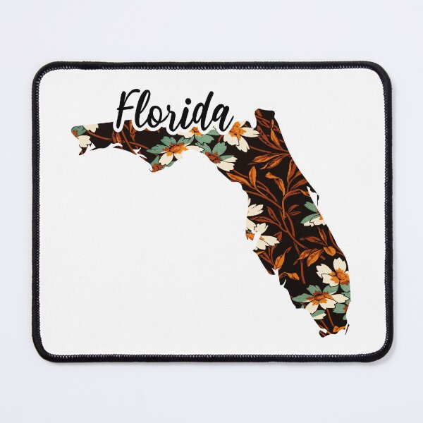 Item preview, Floral Map of USA States Florida - Map of Florida designed and sold by AmethystMurad.