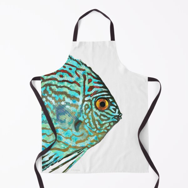 Item preview, Colorful Discus Fish Art Beachy Beach Artwork designed and sold by Sharon Cummings Art.