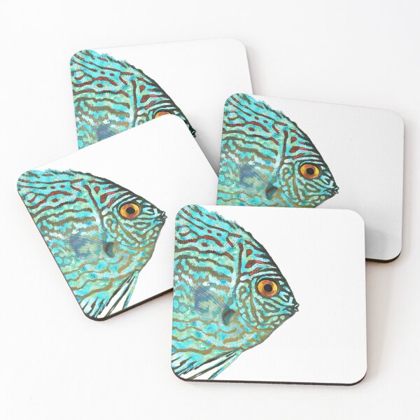 Item preview, Colorful Discus Fish Art Beachy Beach Artwork designed and sold by Sharon Cummings Art.