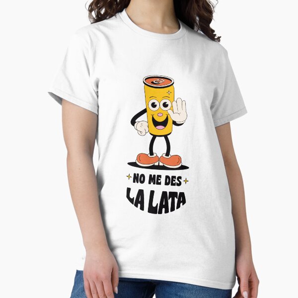 Item preview, White t-shirts with the centered logo of Don't give me the can designed and sold by Nomedeslalata.