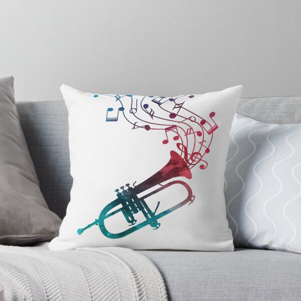 Item preview, Flugelhorn With Music Notes designed and sold by Primroaddesigns.