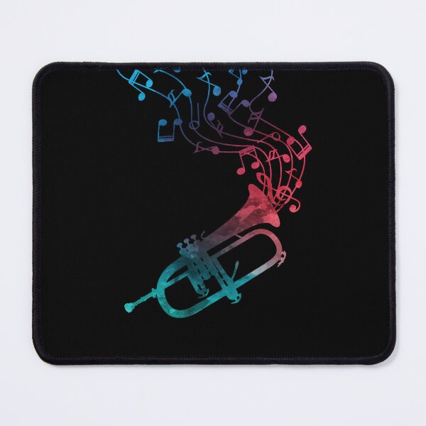 Item preview, Flugelhorn With Music Notes designed and sold by Primroaddesigns.