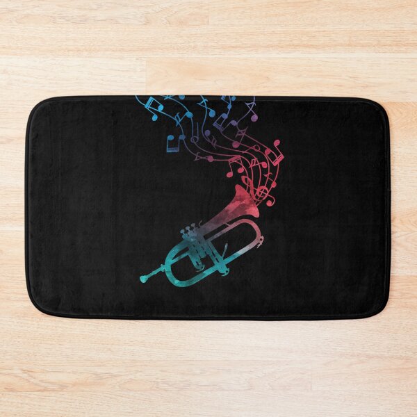 Item preview, Flugelhorn With Music Notes designed and sold by Primroaddesigns.