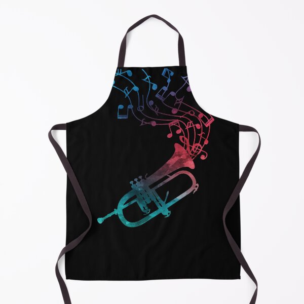 Item preview, Flugelhorn With Music Notes designed and sold by Primroaddesigns.