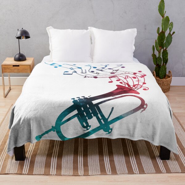 Item preview, Flugelhorn With Music Notes designed and sold by Primroaddesigns.