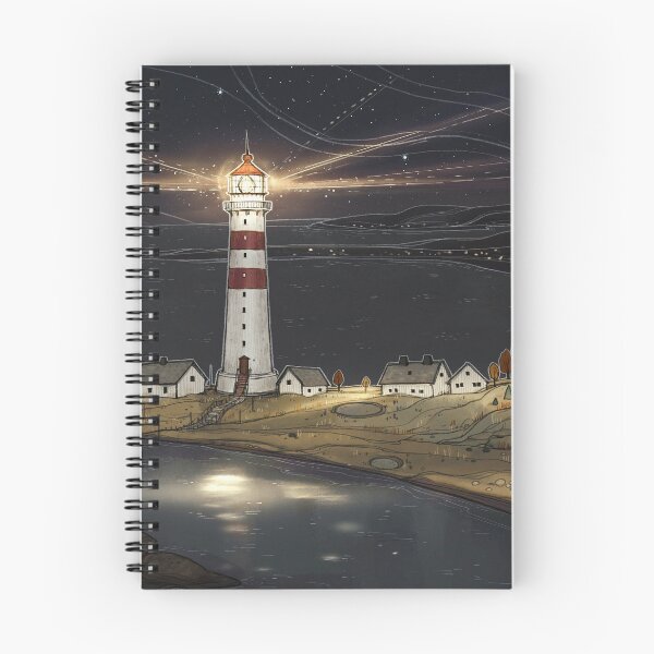 Item preview, LIGHTHOUSE -landscape painting designed and sold by woodenpencilbox.
