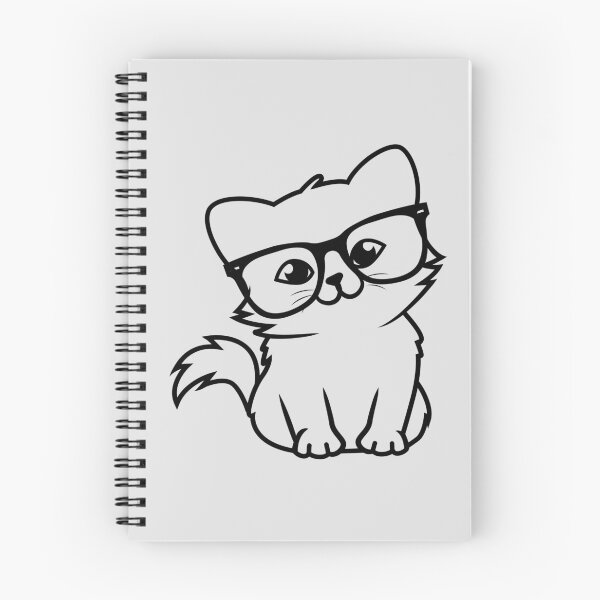 Artikelvorschau, Kleine Katze mit Brille entworfen und verkauft von KGoPrintables.