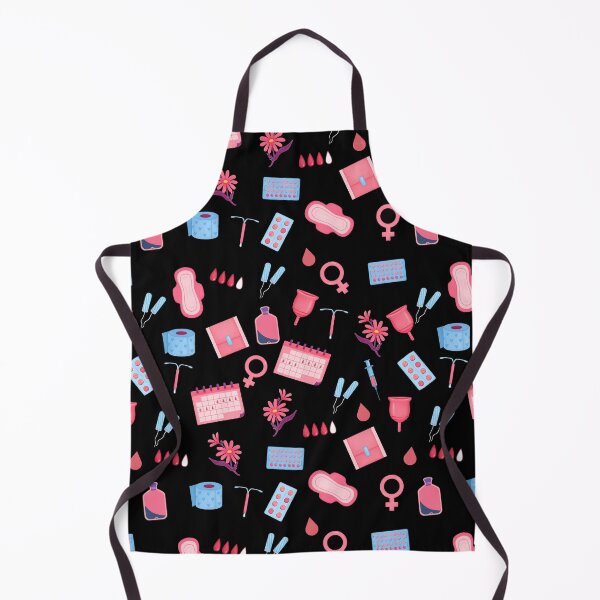 Item preview, Menstruation seamless pattern on black designed and sold by Lady-Frost.