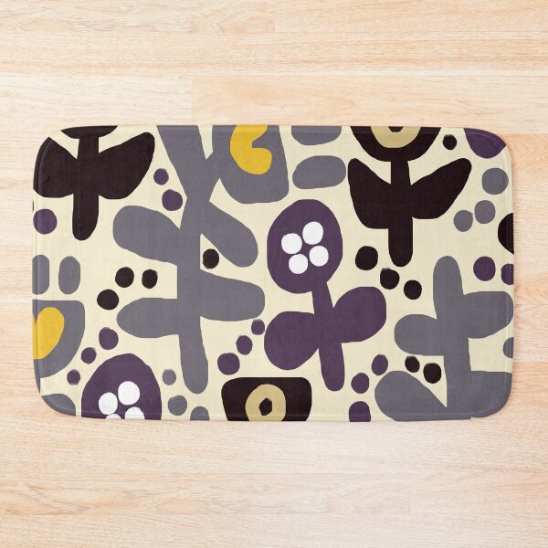 Item preview, Purple and Gold Seamless Scandinavian Floral Pattern designed and sold by Deutschic.