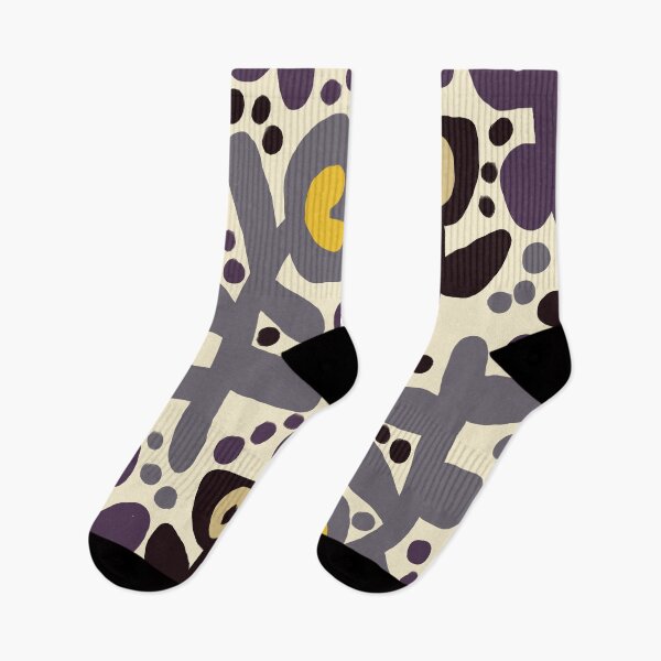 Item preview, Purple and Gold Seamless Scandinavian Floral Pattern designed and sold by Deutschic.