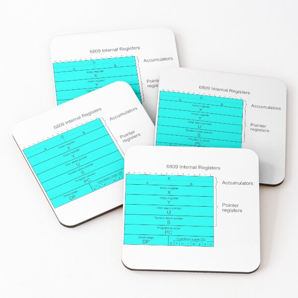 Item preview, 6809 Internal Registers (Black Text) designed and sold by softwareguru.