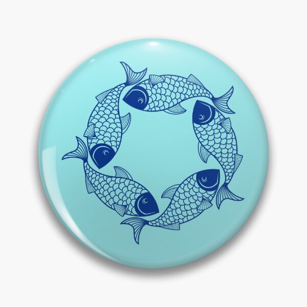 Item preview, Blue Fish Mandala designed and sold by MyTshirtArt.