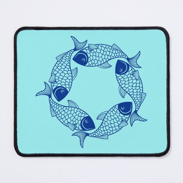 Item preview, Blue Fish Mandala designed and sold by MyTshirtArt.
