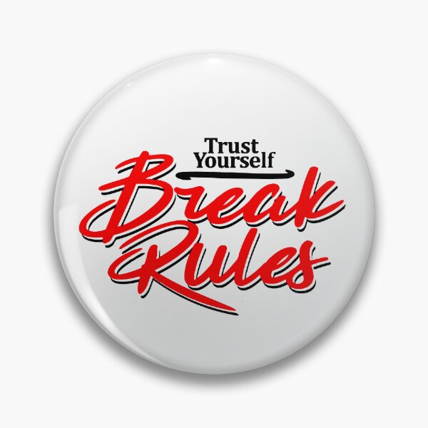 Item preview, Trust Yourself Break Rules Typography Quote Black & Red designed and sold by WearWolfDesigns.
