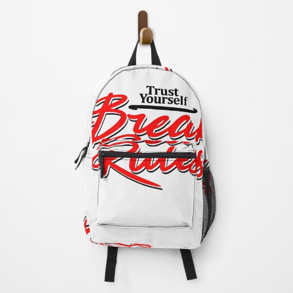 Item preview, Trust Yourself Break Rules Typography Quote Black & Red designed and sold by WearWolfDesigns.