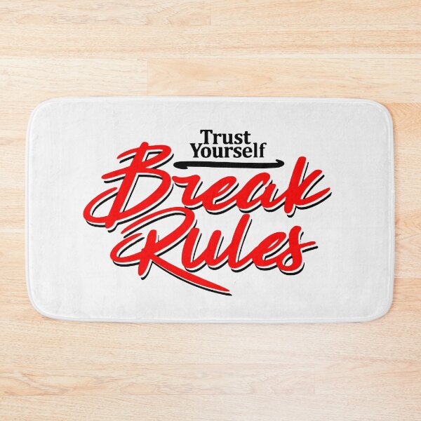 Item preview, Trust Yourself Break Rules Typography Quote Black & Red designed and sold by WearWolfDesigns.