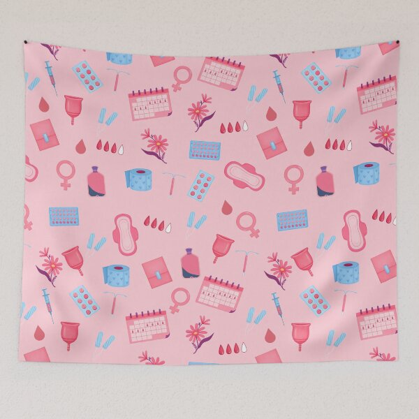 Item preview, Menstruation pattern pink designed and sold by Lady-Frost.