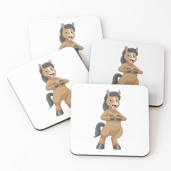 Item preview, Horse with Mug of Orange juice designed and sold by Snabdesign84.