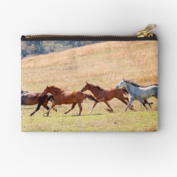Beautiful Wild Equestrian Horses Zipper Pouch