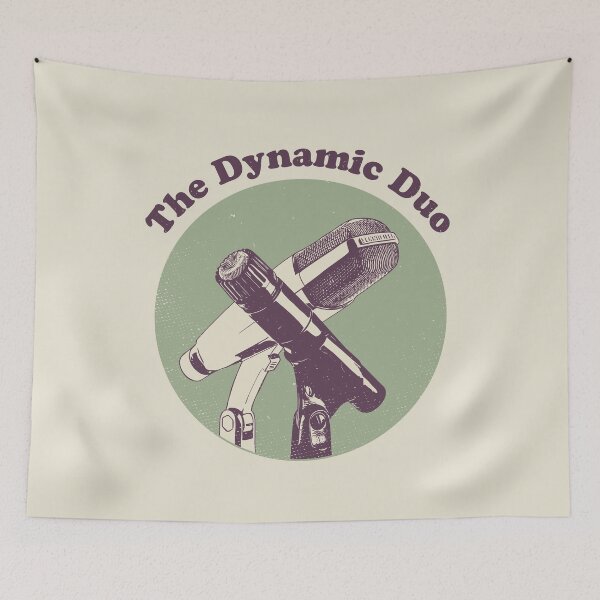 Item preview, The Dynamic Duo Retro Microphones – Sound engineer jokes designed and sold by Rigipedia.