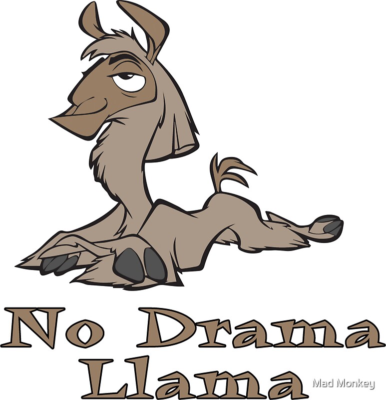 "No Drama Llama" Stickers by Mad Monkey | Redbubble