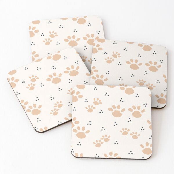 Paw print design Coasters (Set of 4)