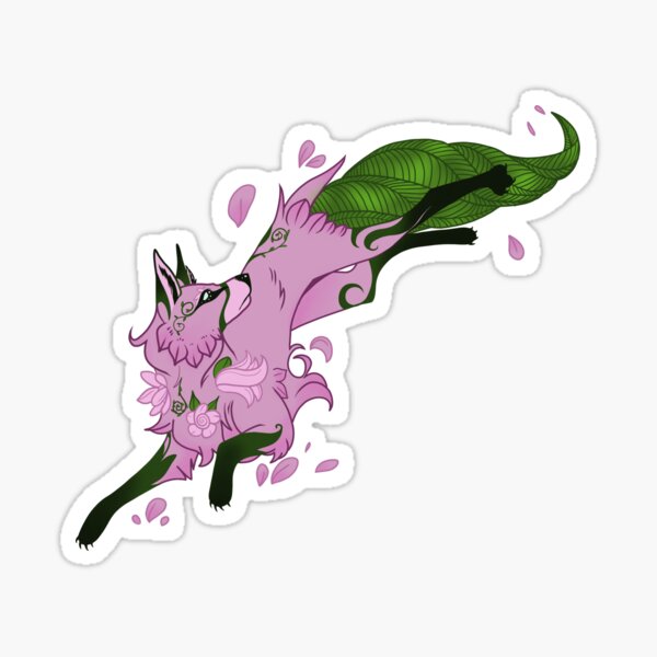 Mochi Flower Fox Sticker