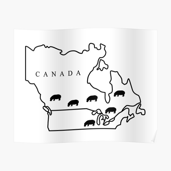 "House Hippo Map" Poster for Sale by pixellucyart Redbubble