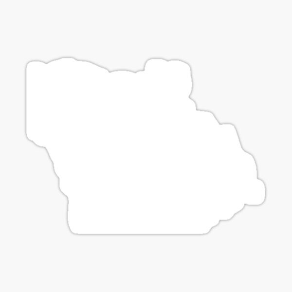 "House Hippo Map White" Sticker for Sale by pixellucyart Redbubble