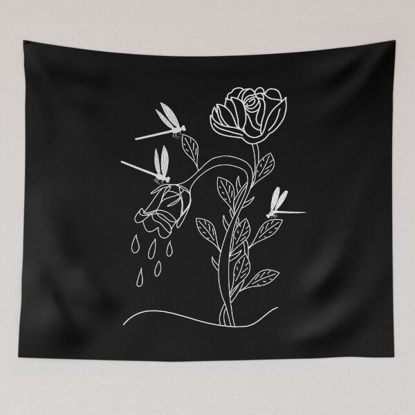 Item preview, Roses With Tears And Dragonflies designed and sold by Bodino.