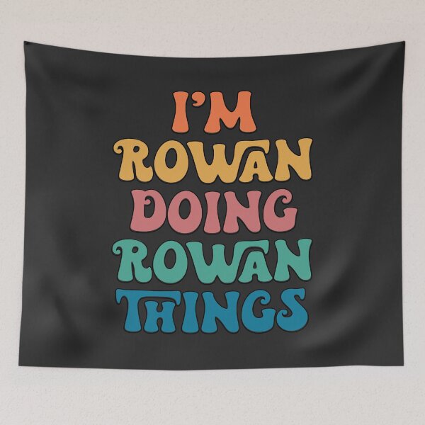Item preview, Rowan Funny Retro First Name designed and sold by Americandude.