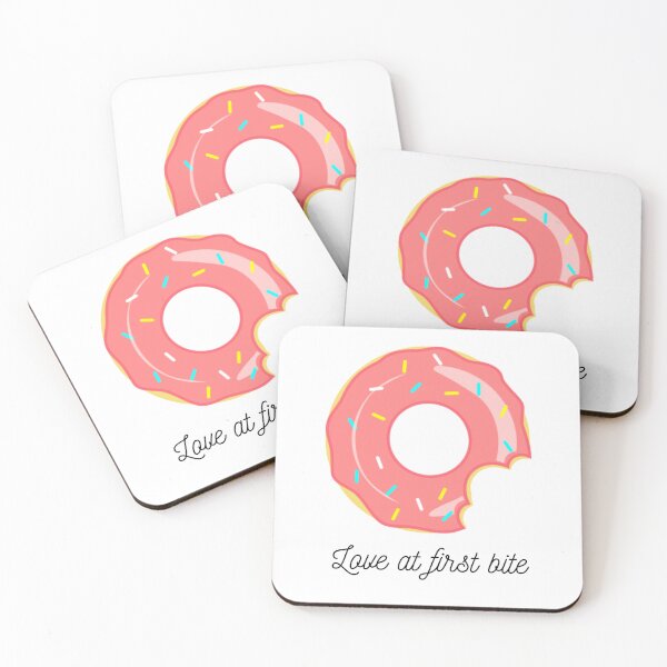 Item preview, Doughnut - Love at first bite designed and sold by DoodlesnPoodles.