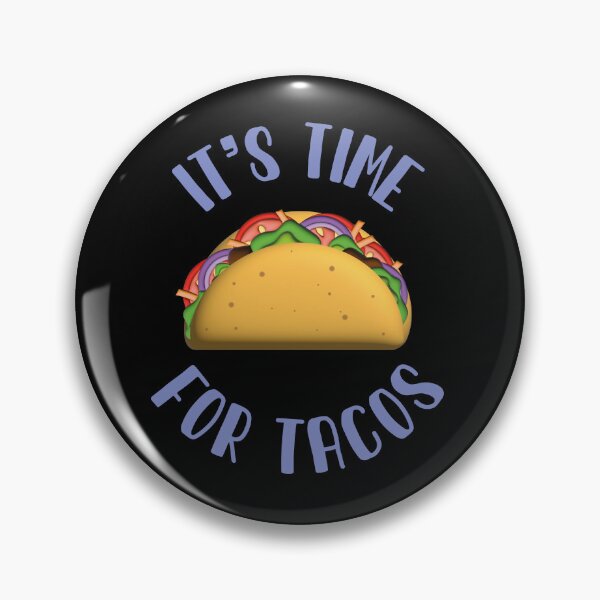 Item preview, It's time for tacos with a circular lilac text designed and sold by Martapp.