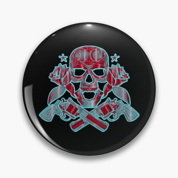 Item preview, Skull And Cross Bones With Guns designed and sold by WoodburyLake.
