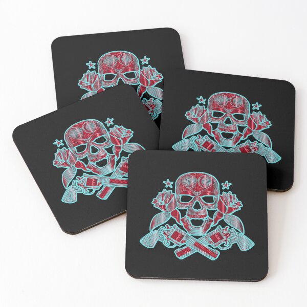 Item preview, Skull And Cross Bones With Guns designed and sold by WoodburyLake.