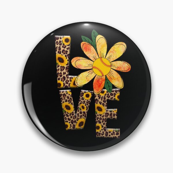 Item preview, Love, Sunflowers & leopard Skin Fastpitch Softball designed and sold by 99Fastpitch.