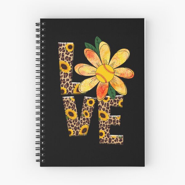 Item preview, Amor, girasoles y piel de leopardo Softbol de lanzamiento rápido designed and sold by 99Fastpitch.