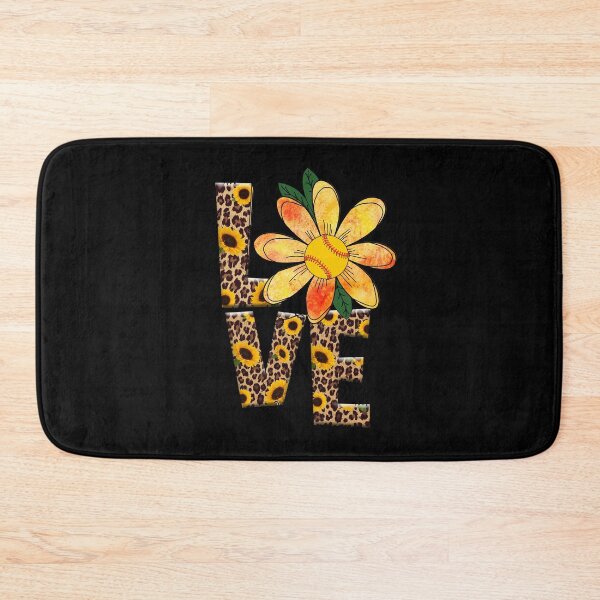 Item preview, Amor, girasoles y piel de leopardo Softbol de lanzamiento rápido designed and sold by 99Fastpitch.