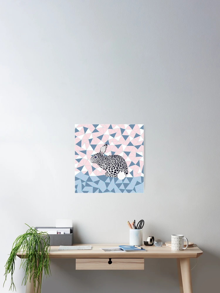 Thumbnail 2 of 3, Poster, Cute Rabbit Leopard Pattern Design designed and sold by oursunnycdays.