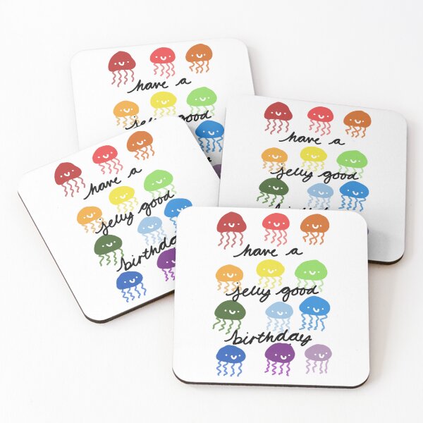 Item preview, Jellyfish Birthday Card designed and sold by Samantha MadeOfAtoms.