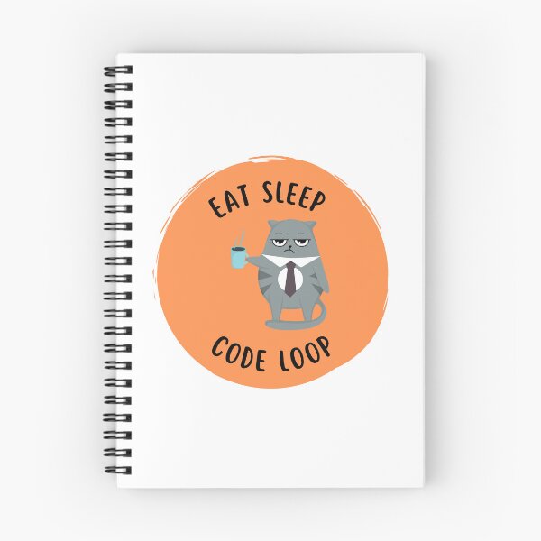 Item preview, eat sleep code loop designed and sold by DoraHappy.