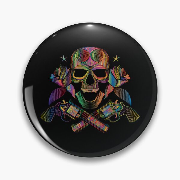 Item preview, Skull And Cross Bones With Guns designed and sold by WoodburyLake.