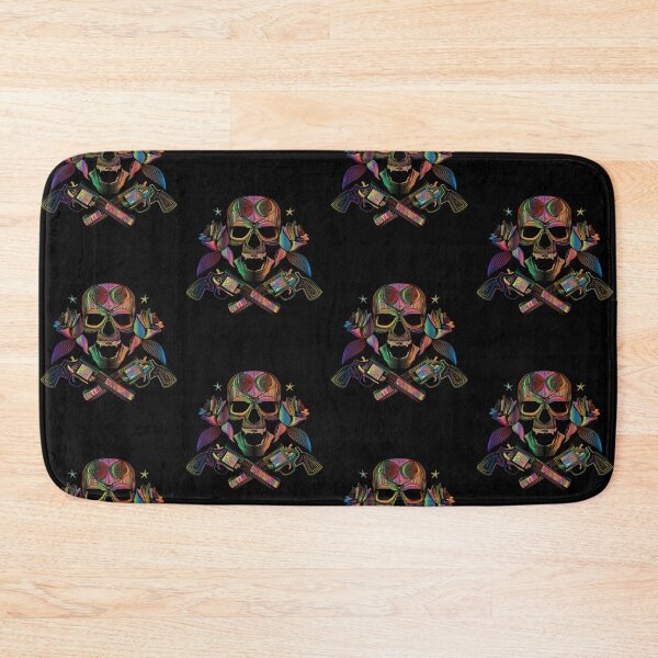 Item preview, Skull And Cross Bones With Guns designed and sold by WoodburyLake.